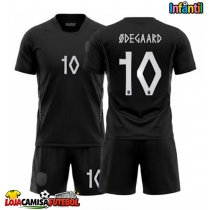 Camisa de Futebol Noruega Martin Odegaard #10 Equipamento Secundário Infantil Mundo 2026 Manga Curta (+ Calças curtas)
